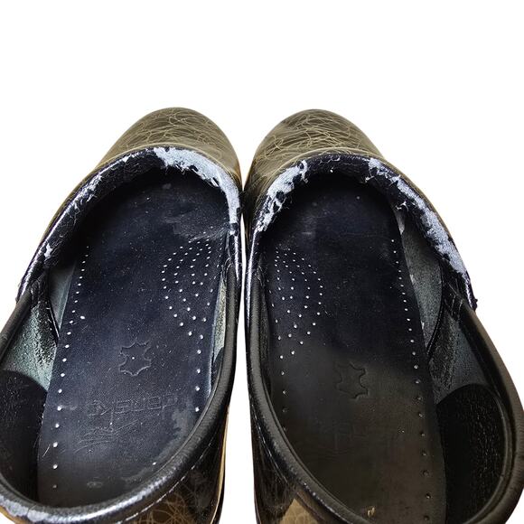 Dansko Black Gold Scribble Professional Comfort Clog Size 38 US Womens7.5 - Picture 6 of 8